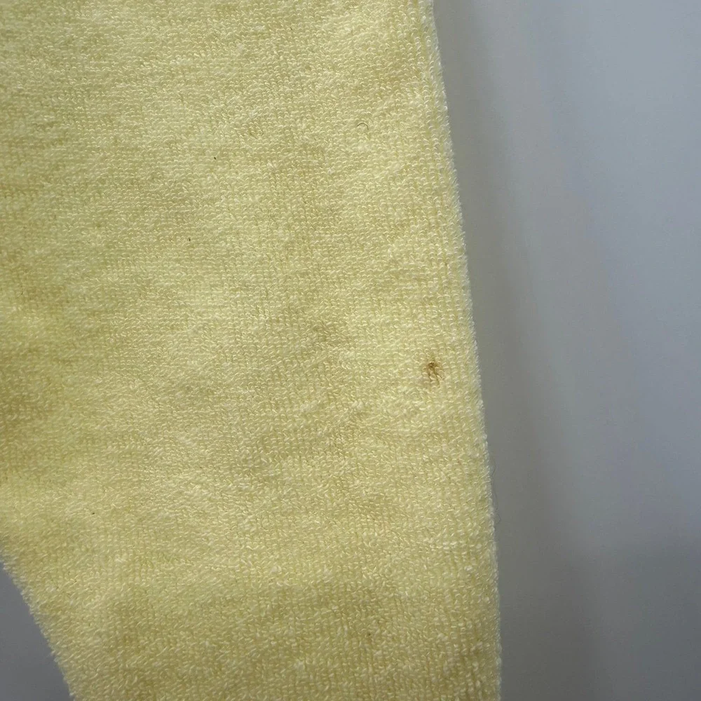 Vintage carters baby yellow bear sleeper one piece footed 6-9 mos terry cloth‎